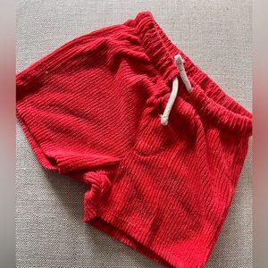 Zara kids red terry cloth shorts 18-24 months